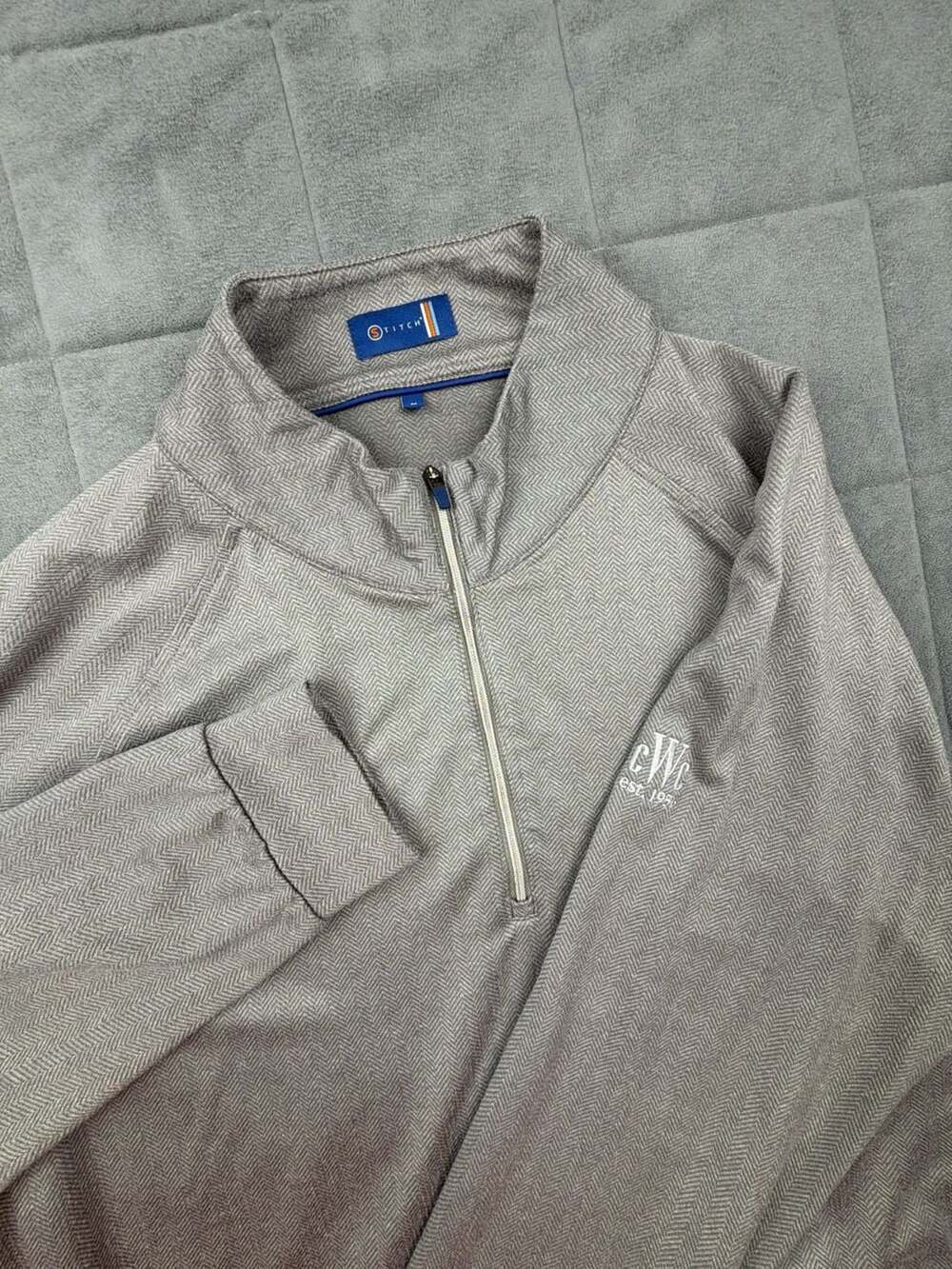 Stitch Golf Men's Herringbone Quarter-Zip Pullover